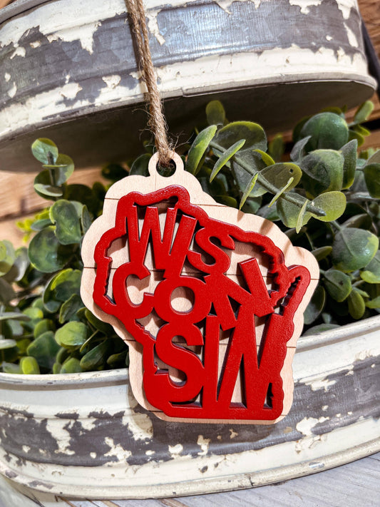 Wisconsin Christmas Ornament