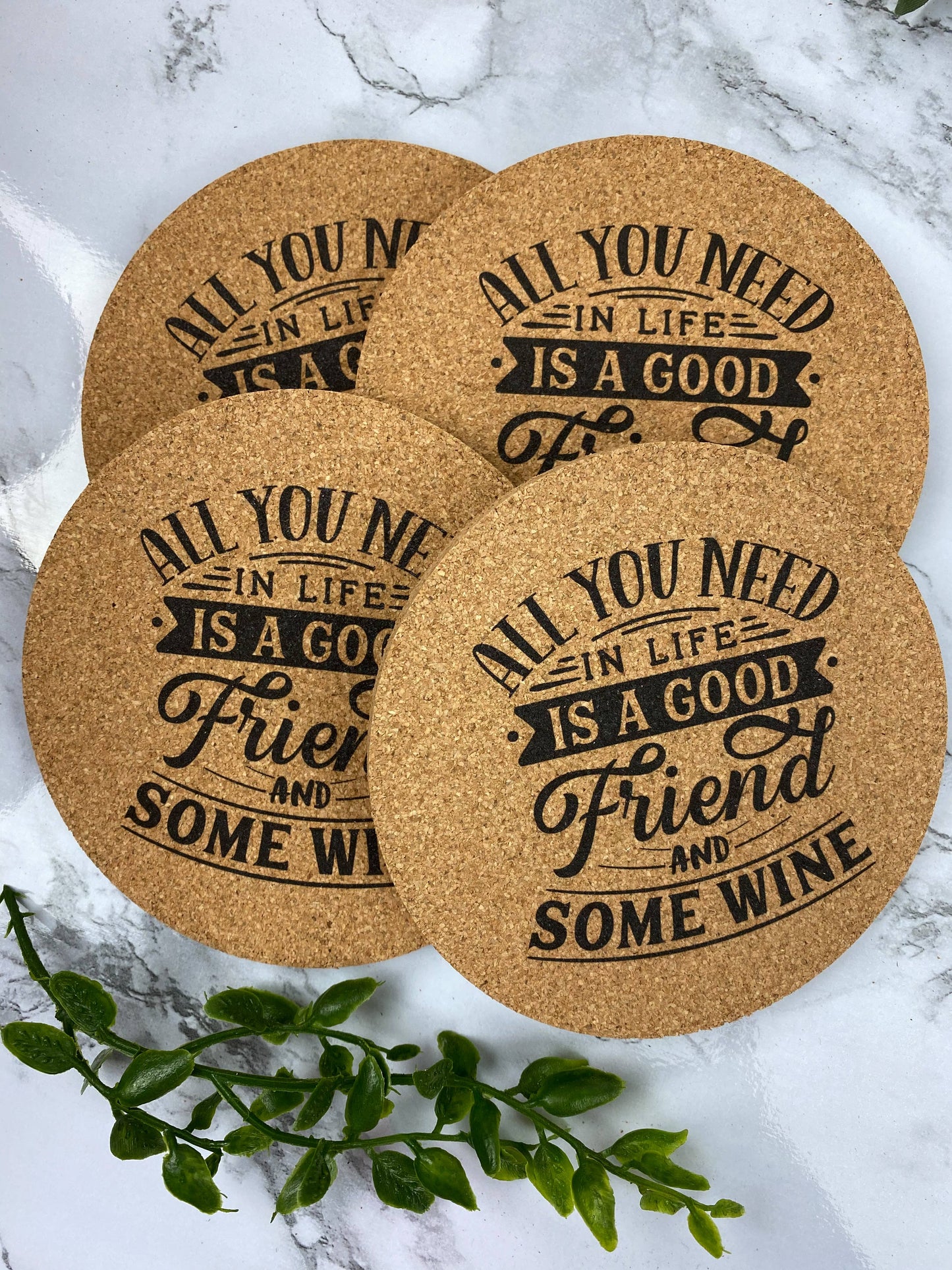 All You Need Is A Good Friend And Some Wine Cork Coasters