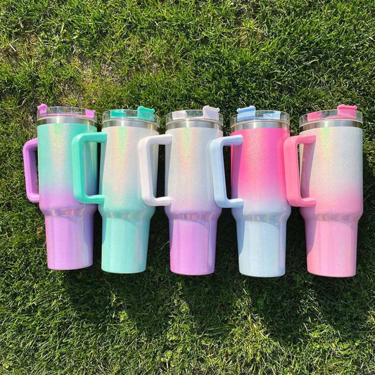 40 oz tumblers-Shimmer ombre